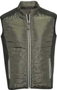 Γιλέκο δύο υλικών OVERSIZE KHAKI/BLACK