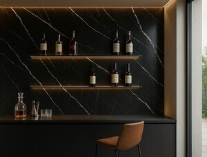 PVC MEGA PANEL 2.8/1220/2800mm CARRARA BLACK 204 Φωτογραφία 5