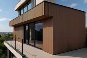 WPC PANEL 2ης ΓΕΝΙΑΣ ΜΕ 3D ΠΗΧΑΚΙΑ 25/147.5mm TEAK 5510 Φωτογραφία 4