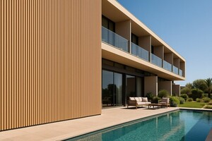 WPC PANEL 2ης ΓΕΝΙΑΣ ΜΕ 3D ΠΗΧΑΚΙΑ 25/147.5mm LIGHT OAK  5550 Φωτογραφία 2