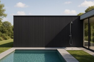 WPC PANEL 2ης ΓΕΝΙΑΣ ΜΕ 3D ΠΗΧΑΚΙΑ 25/147.5mm D.GREY 5570 Φωτογραφία 2
