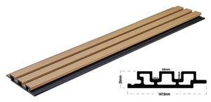 WPC PANEL 2ης ΓΕΝΙΑΣ ΜΕ 3D ΠΗΧΑΚΙΑ 25/147.5mm OAK 5580 Φωτογραφία 3