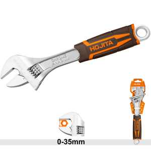 ADJUSTABLE WRENCH RUBBER HANDLE 250MM