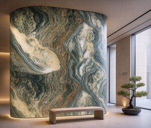 PVC MEGA PANEL 2.8/1220/2800mm ONYX GREEN 901 Φωτογραφία 3