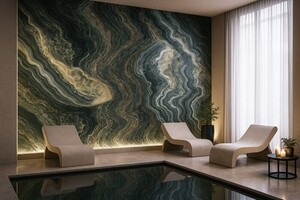 PVC MEGA PANEL 2.8/1220/2800mm ONYX GREEN 901 Φωτογραφία 4