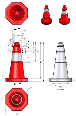 Plastic Cone 50 cm PARK-DH-PE-7 Photo 2