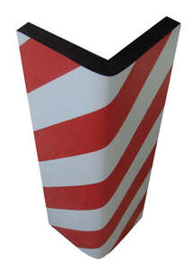 Self-Adhesive Foam Garage Corner and Wall Protector with Red and White Reflective Stripes PARK-FCP5025RW