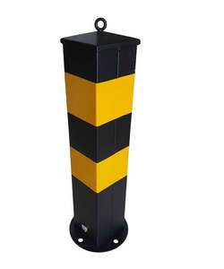 Fixed Metal Column with Pyramid End and Ring on Top PARK-SBF-100P-KR