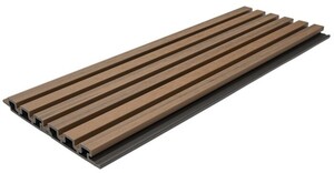 WPC PANEL 2ης ΓΕΝΙΑΣ ΜΕ 3D ΠΗΧΑΚΙΑ 25/147.5mm TEAK 5510 Φωτογραφία 2
