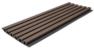 WPC PANEL 2ης ΓΕΝΙΑΣ ΜΕ 3D ΠΗΧΑΚΙΑ 25/147.5mm COFFEE 5530 Φωτογραφία 2